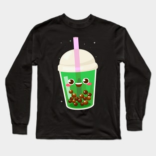 Green bubble tea Long Sleeve T-Shirt